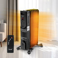 1500W Electric Oil Filled Radiator Heater with Thermostat and 24H Timer D74384