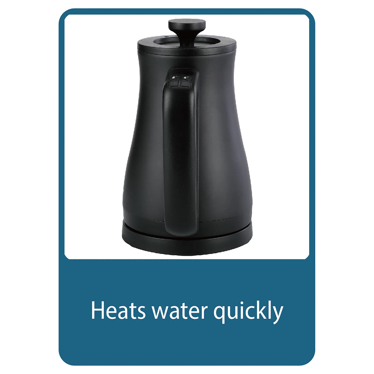 Black 1 Liter Gooseneck Electric Kettle A38231