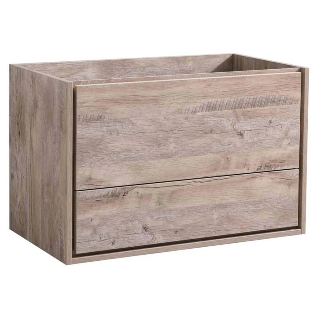 Rustic Natural Wood Wall Hung Bathroom Cabinet B332574