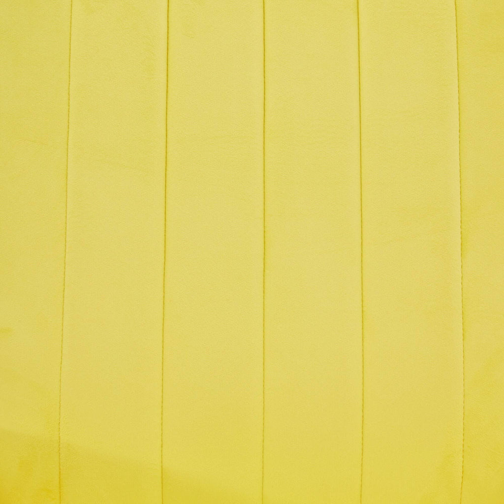Yellow Velvet Wingback Arm Chair with Metal Legs I81056