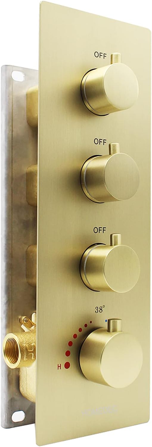 Chrome 3-way Brass Thermostatic Shower Valve K235