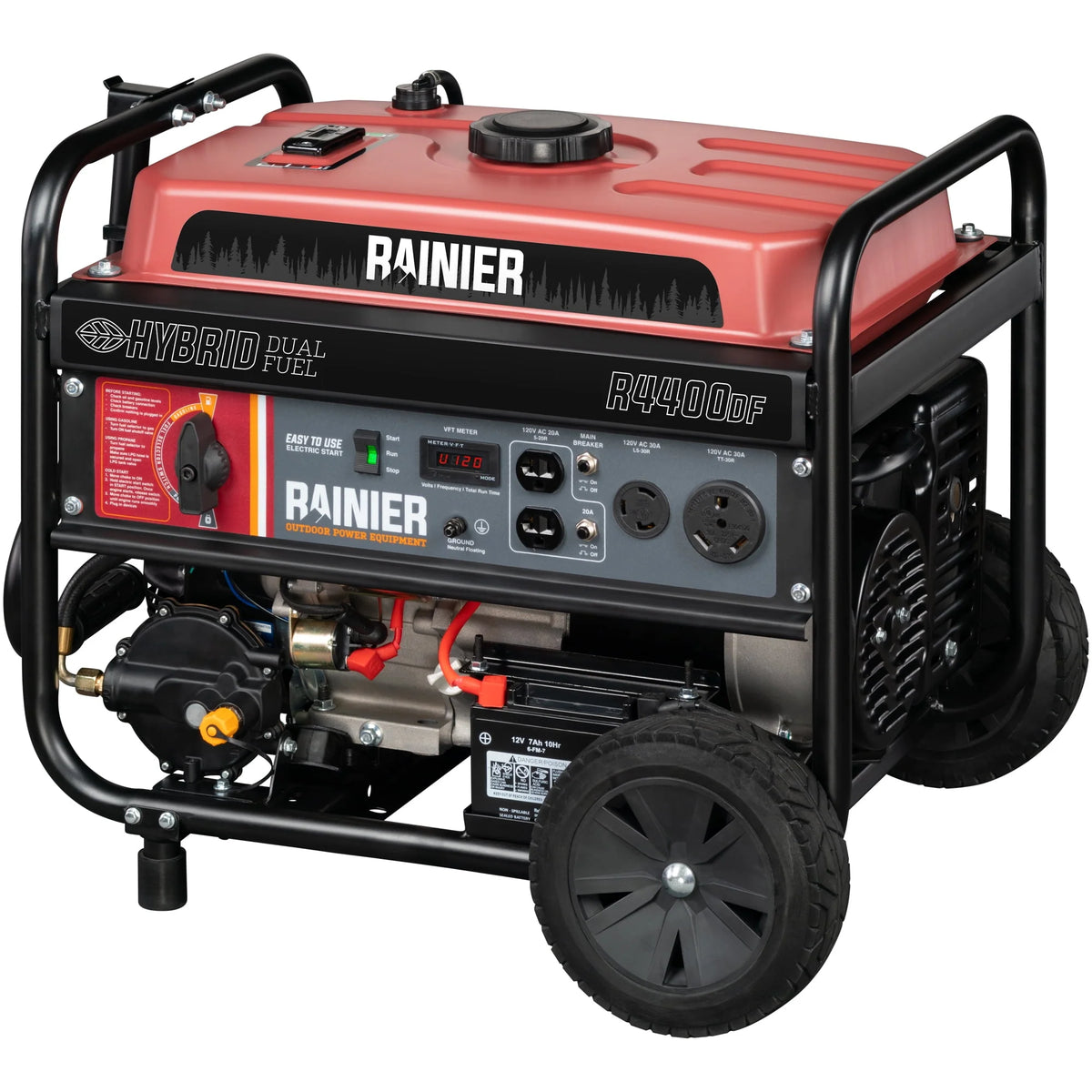 4400 Watt Dual Fuel Portable Generator with Electric Start F16027