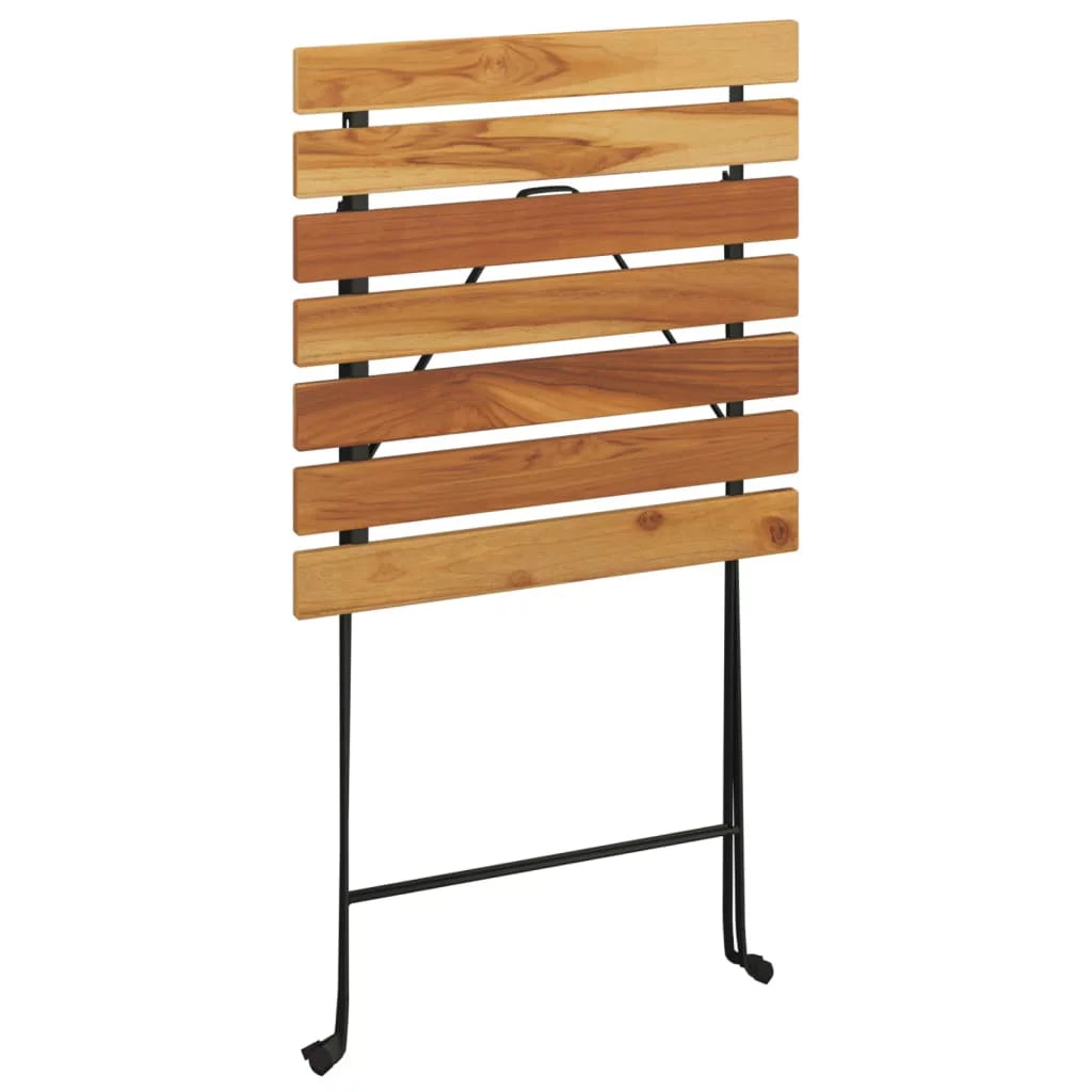 Folding Bistro Table Solid Wood Teak and Steel M865446