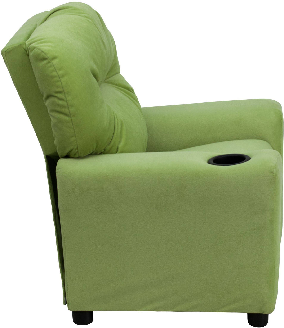 Avocado Microfiber Kids Recliner with Cup Holder X7269