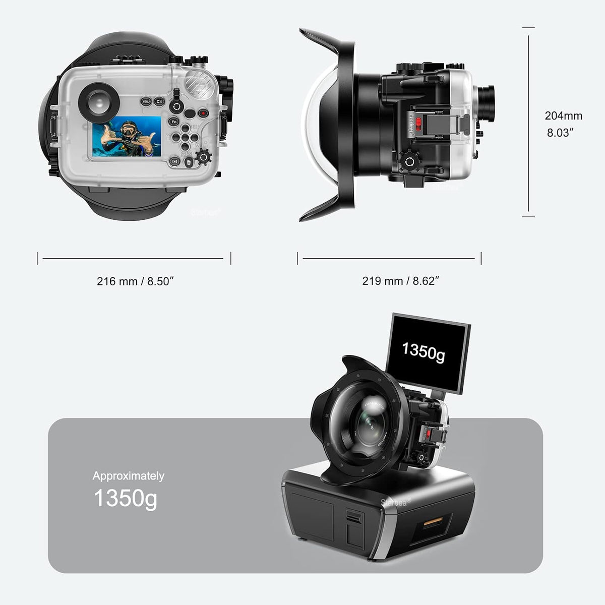Waterproof Camera Housing for A6600 with 10-18mm Lens Port S788812
