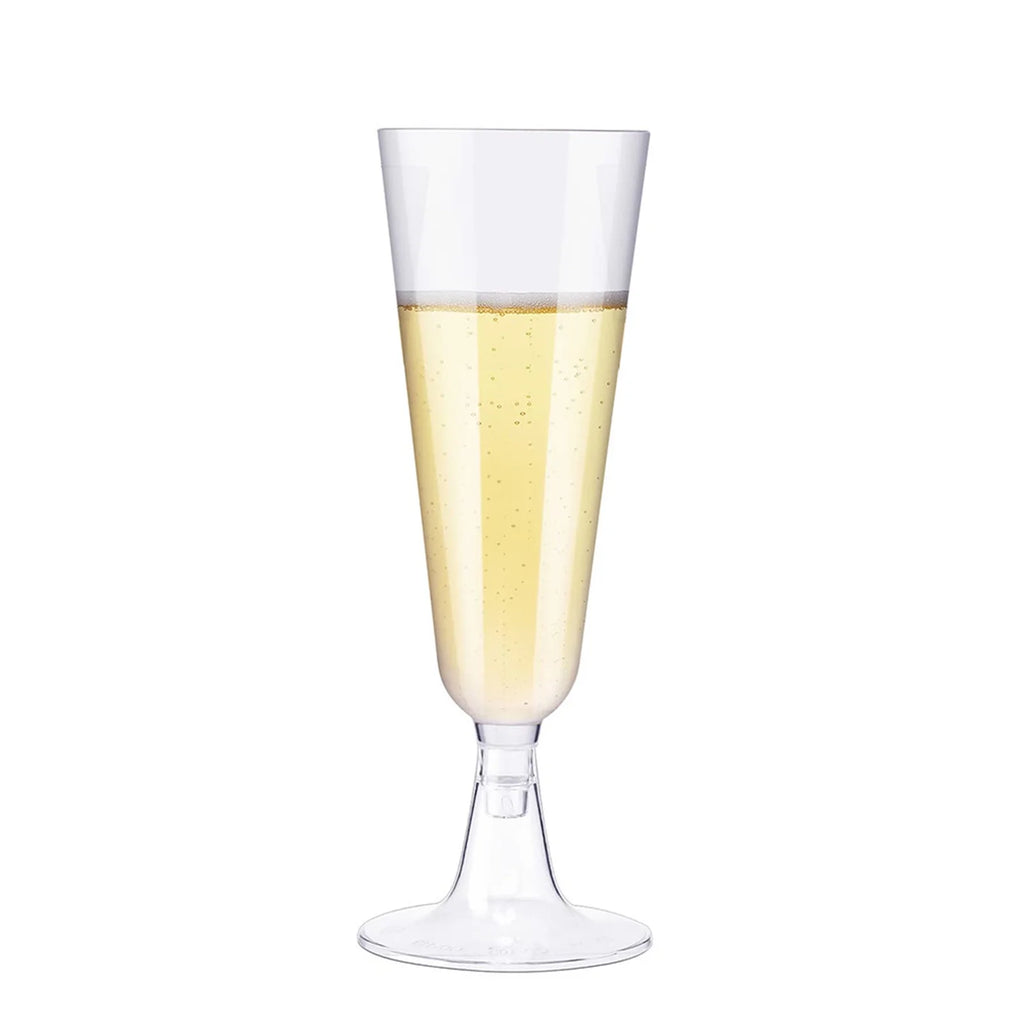 40 Pack Clear Plastic Champagne Flutes B97551