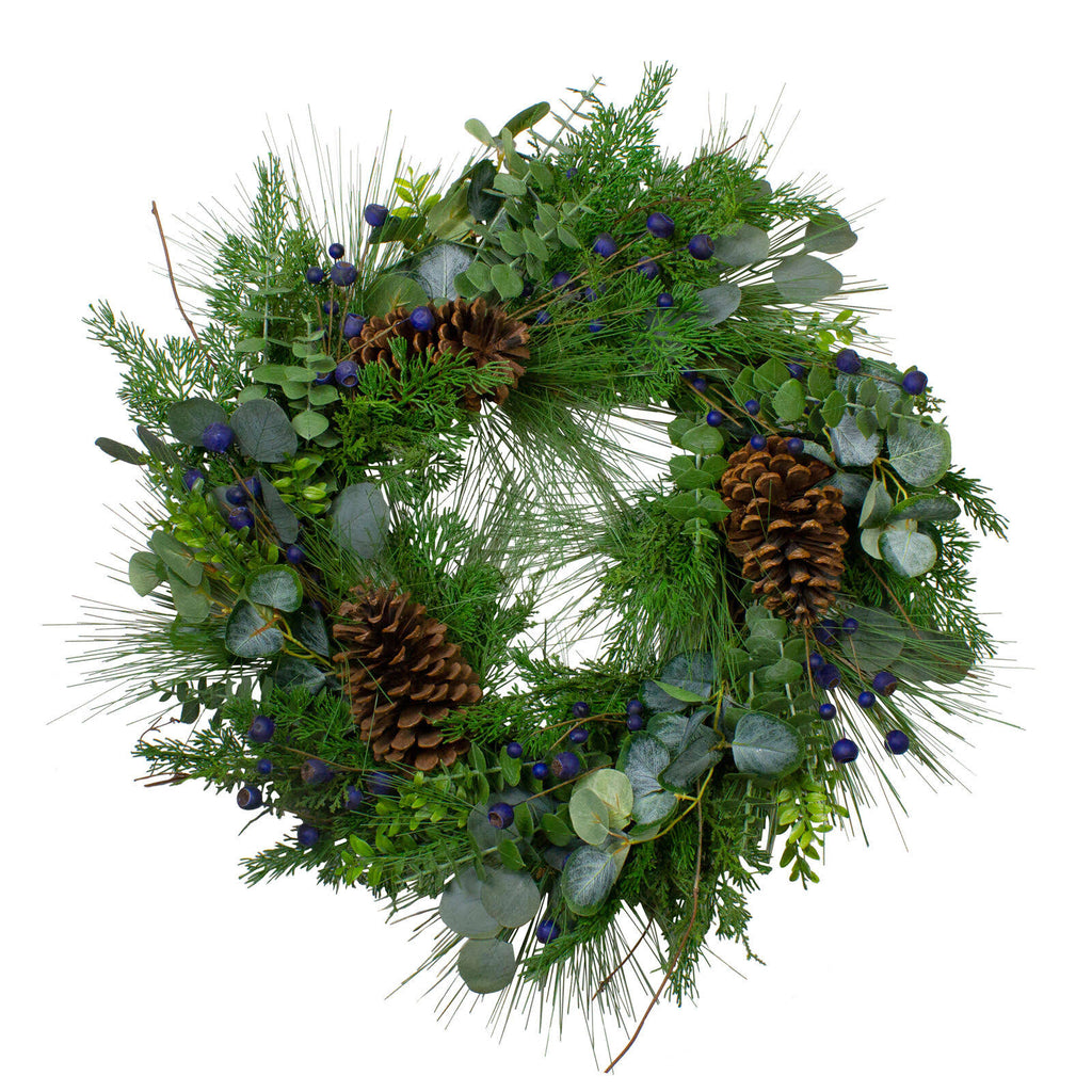 Artificial Christmas Wreath 28x22 Unlit D160