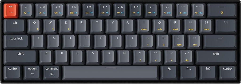 Compact 61-Key Bluetooth Wireless Mechanical Keyboard with Brown Switch R839799