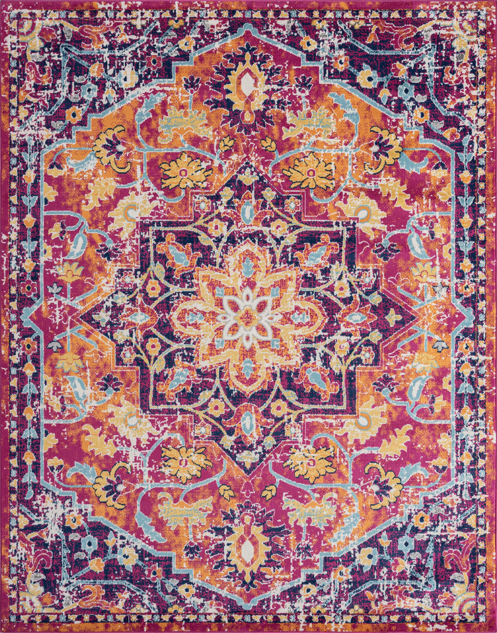 8x10 Medallion Area Rug W4308