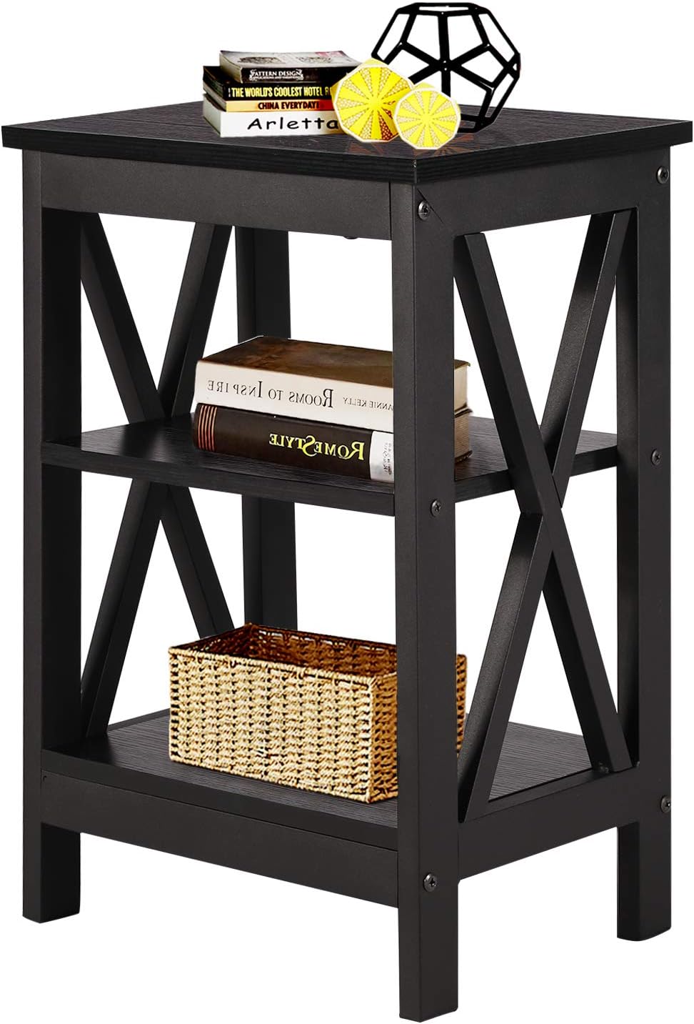 Rustic Brown Storage Cabinet and Drawer Nightstand S265