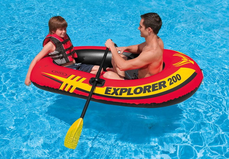 Inflatable 2 Person River Raft Set with Oars & Pump K1550