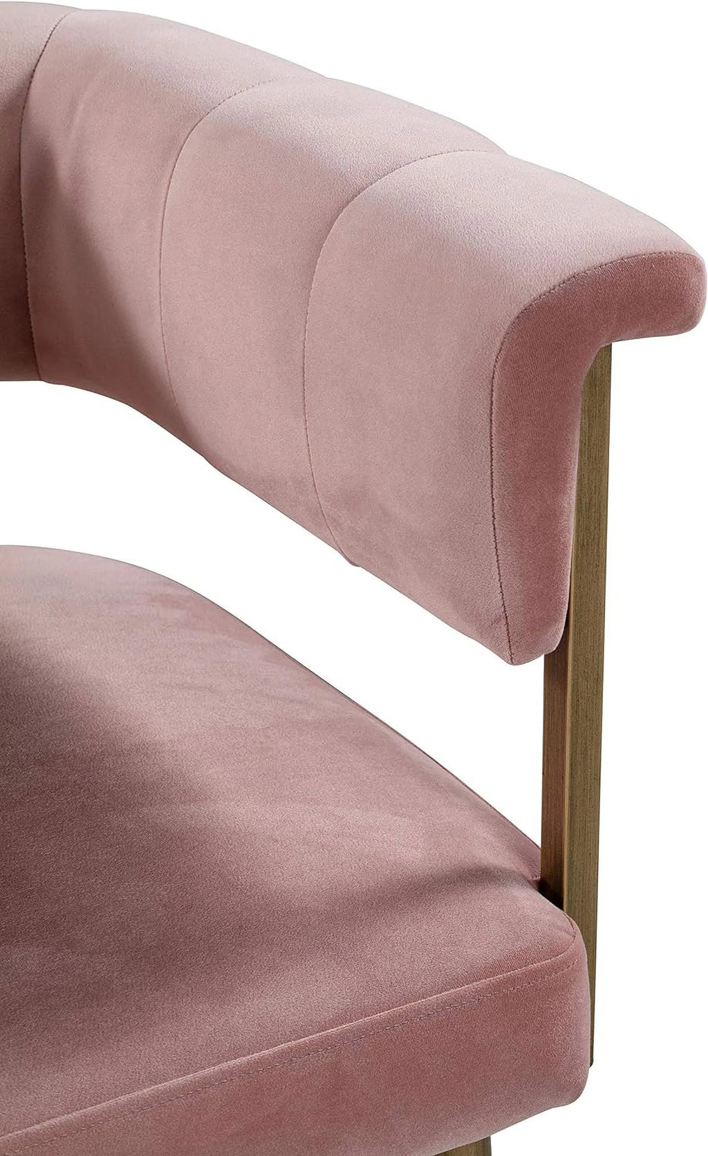 Blush Velvet Upholstered Counter Stool F343