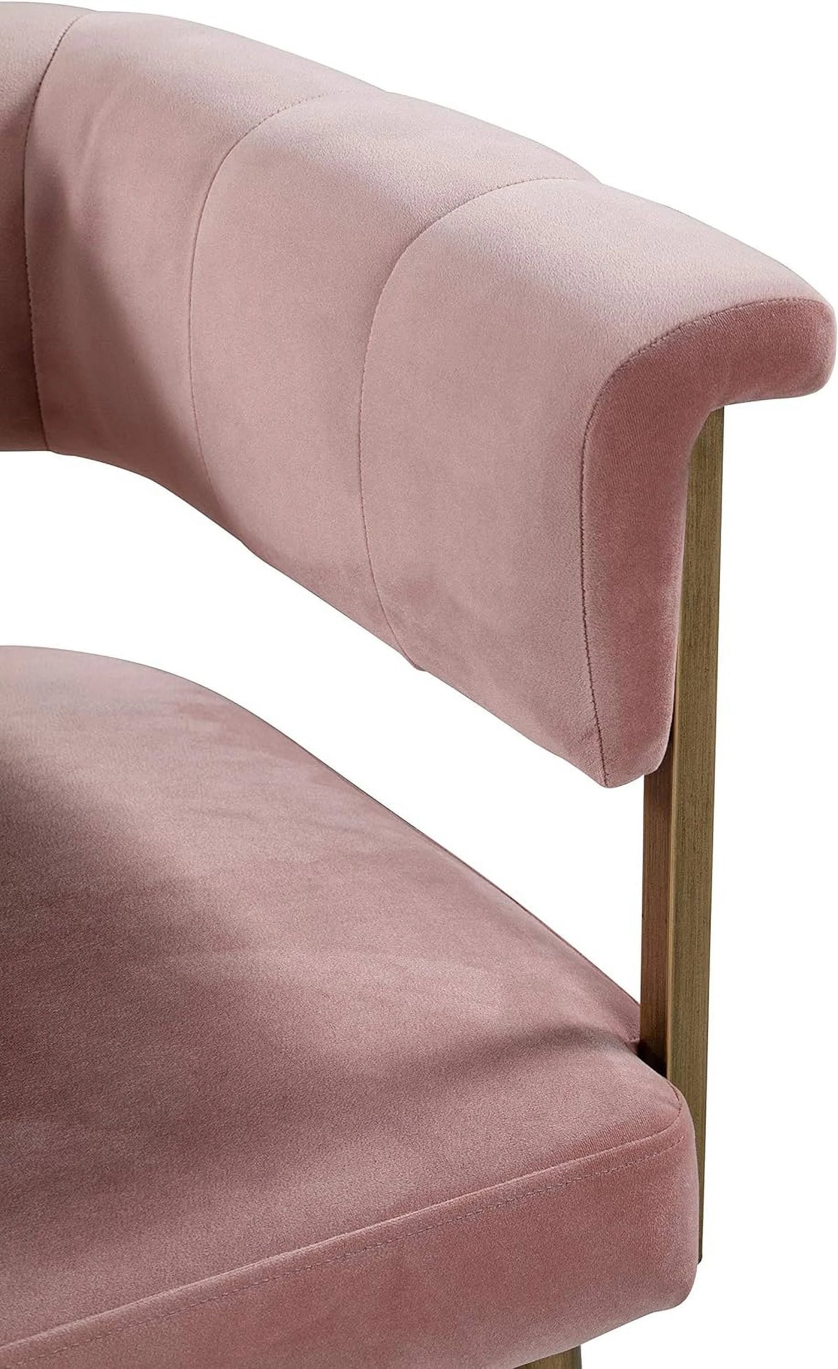 Blush Velvet Upholstered Counter Stool F343