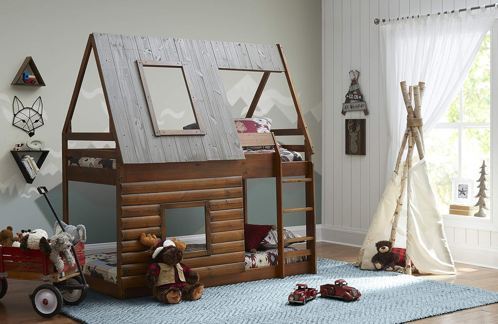 Twin Bunk Beds with Ladder V59959