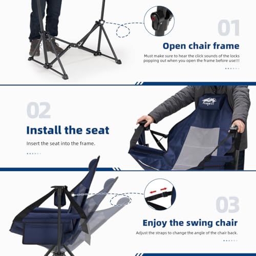 Portable Folding Hammock Chair with Adjustable Back V93383