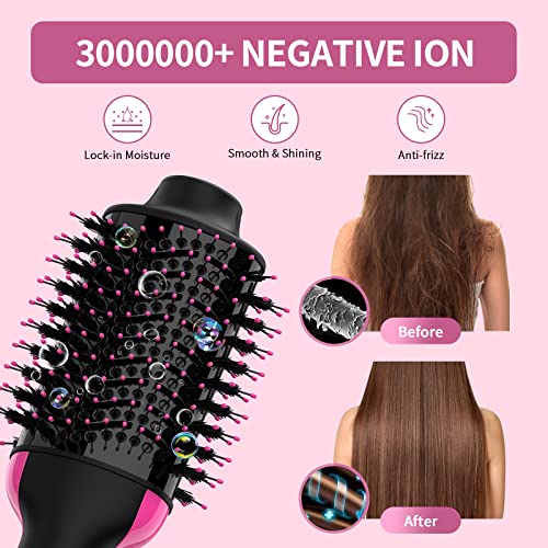 4 in 1 Hair Dryer Brush with Anti-Frizz Ceramic Titanium Barrel and Negative Ion O745337