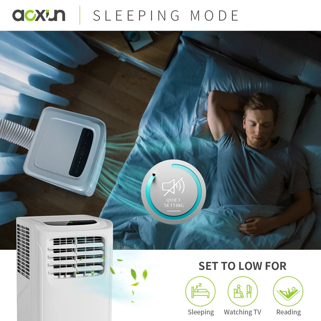 White 9700 BTU Portable Air Conditioner with Dehumidifier Function and Fan Mode with Window Kit C69197
