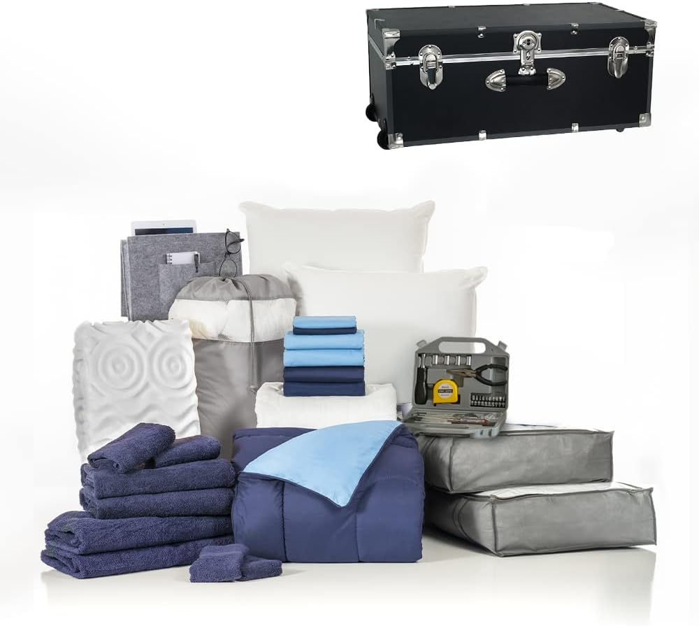25-Piece Twin XL Bedding Bath Trunk Bundle Wonderland Gray A687542