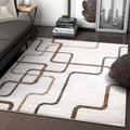 Ivory Vintage Geometric Area Rug F720