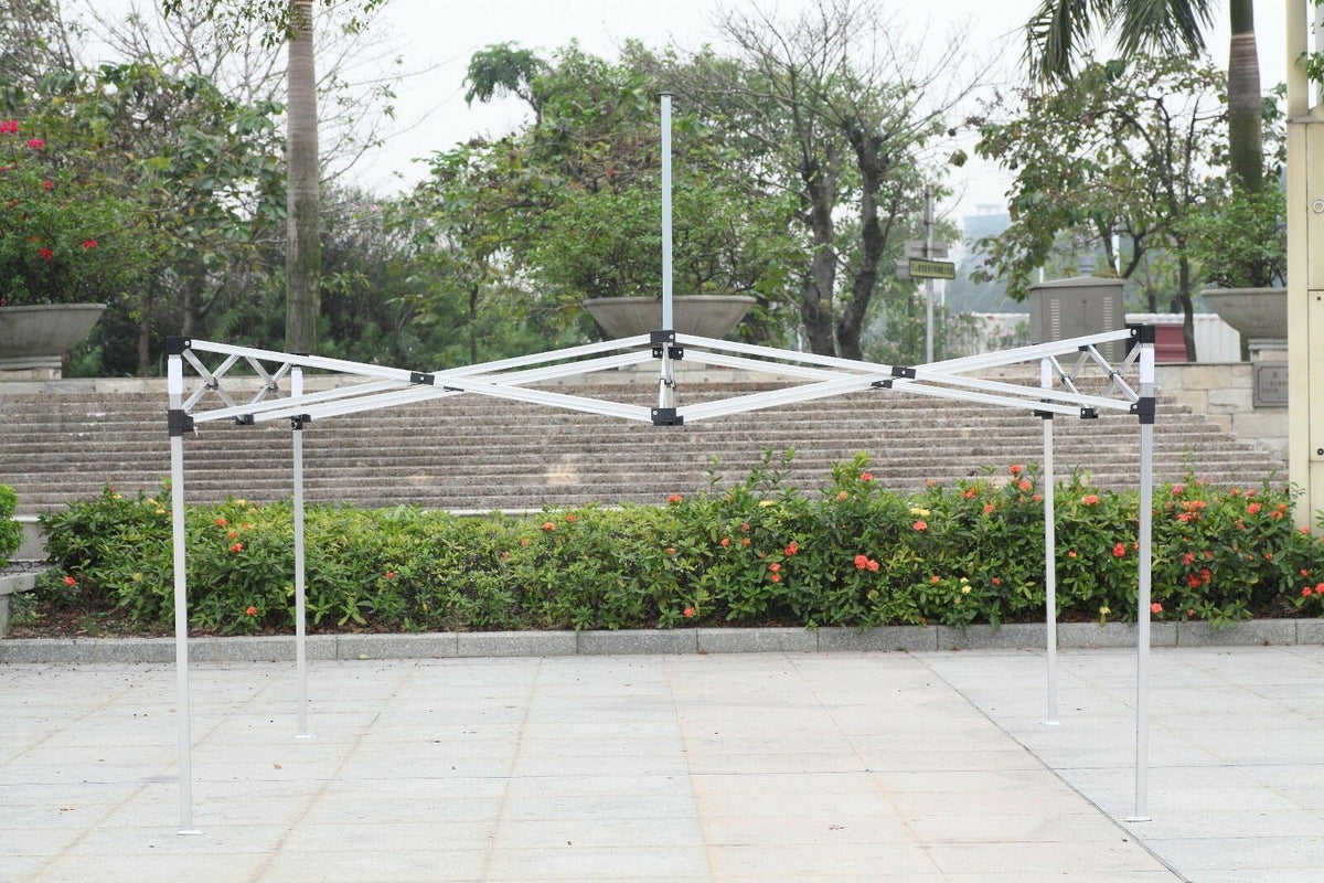10x10 ft White Pop up Canopy Tent Steel Frame V140