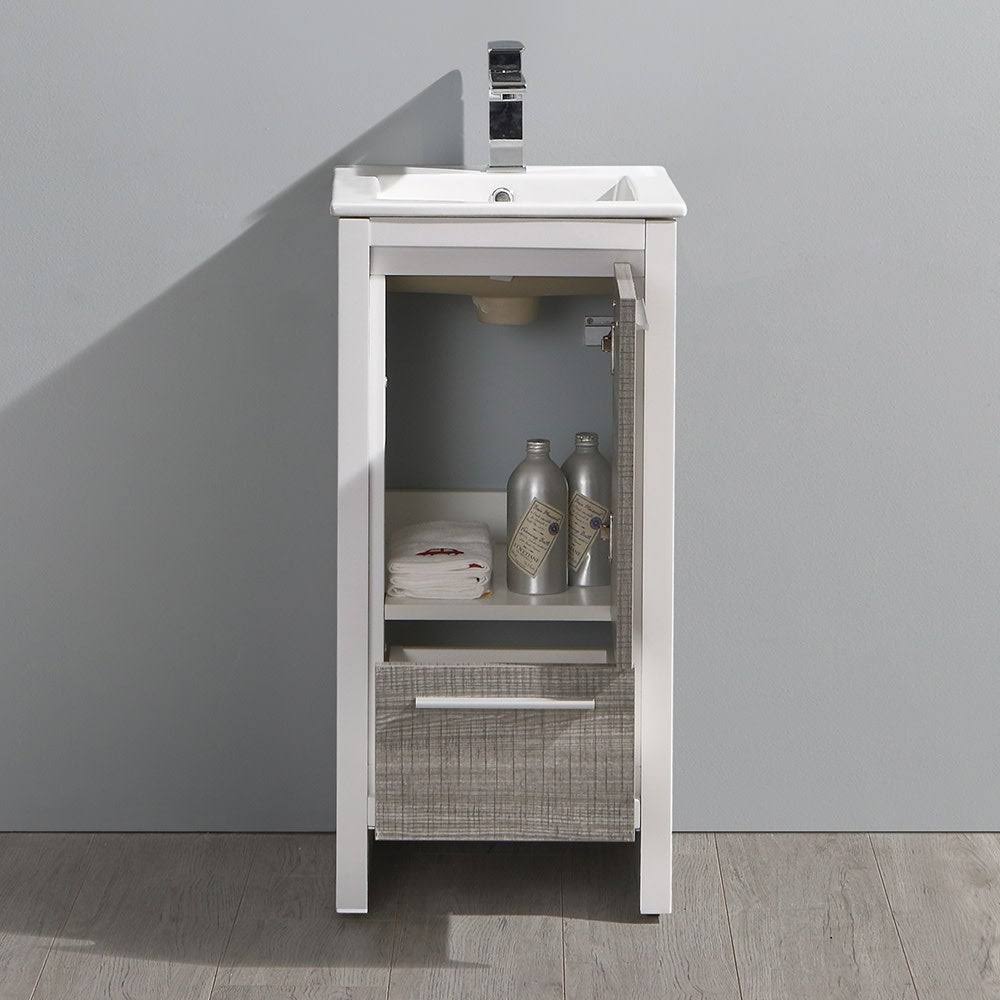Gray Oak Bathroom Cabinet with Sink D705903