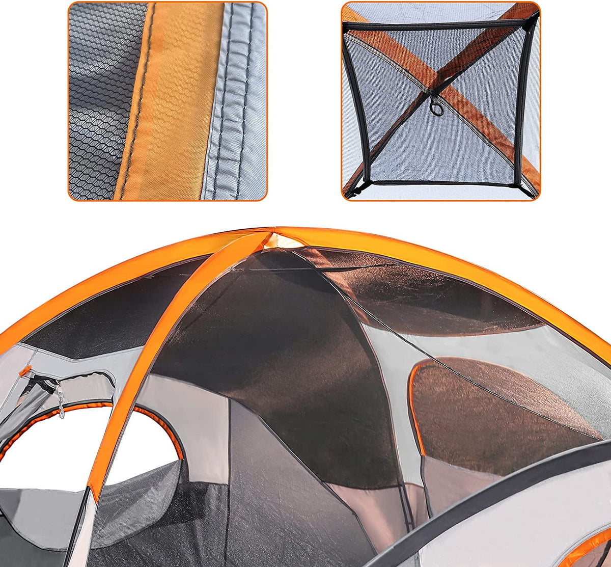 4/8 Person Dome Camping Tent with Rainfly and Carry Bag J4556