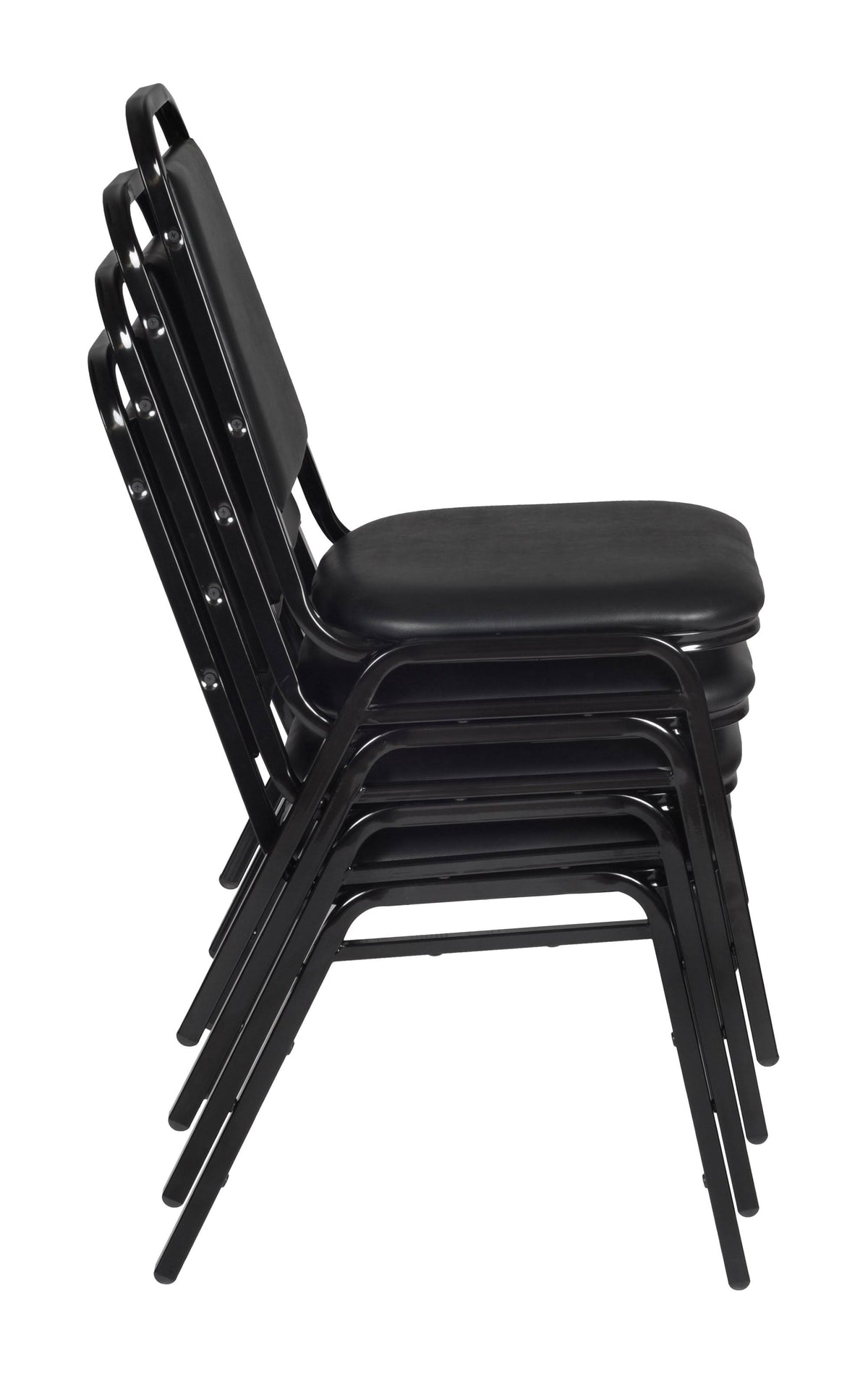 Round Breakroom Table with 4 Stack Chairs F366775