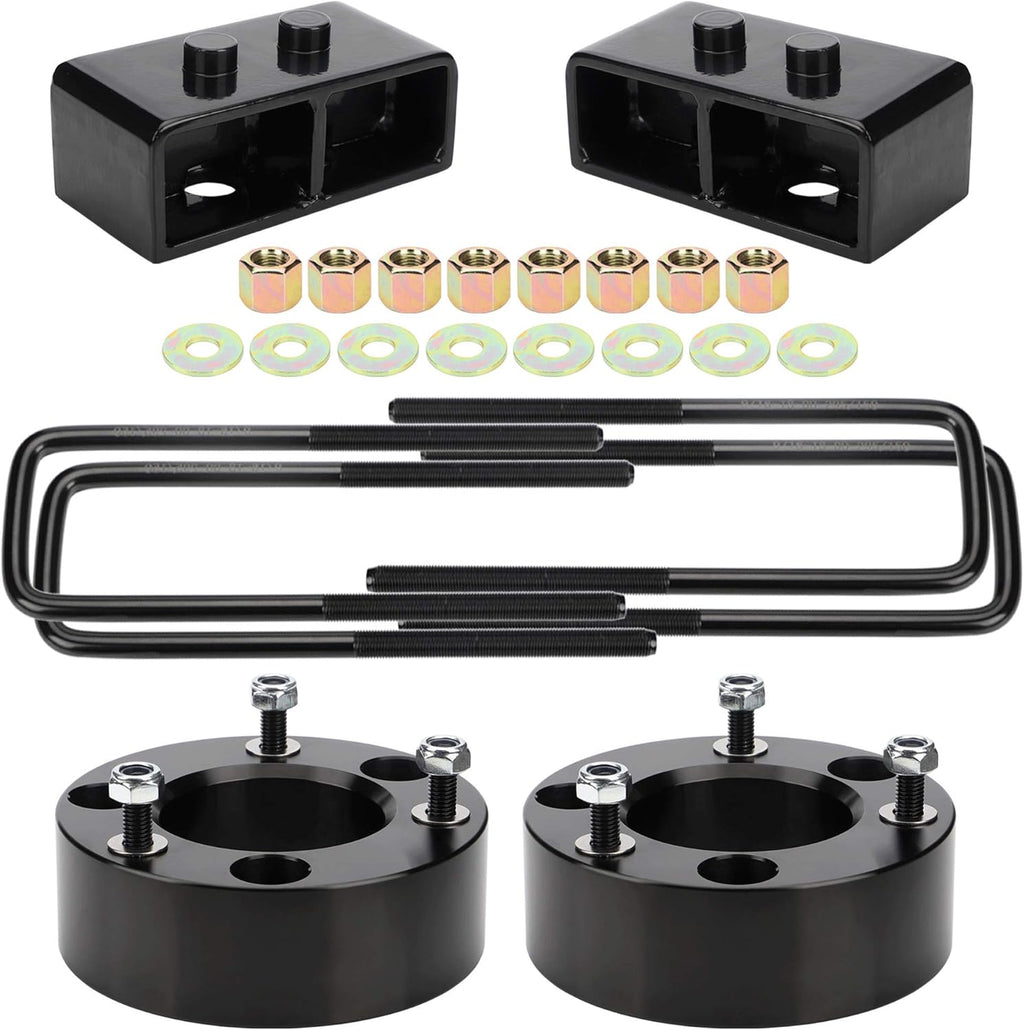 3" Rear Leveling Lift Block Kits Square U-Bolts Pickup Pack of 2 Z106762