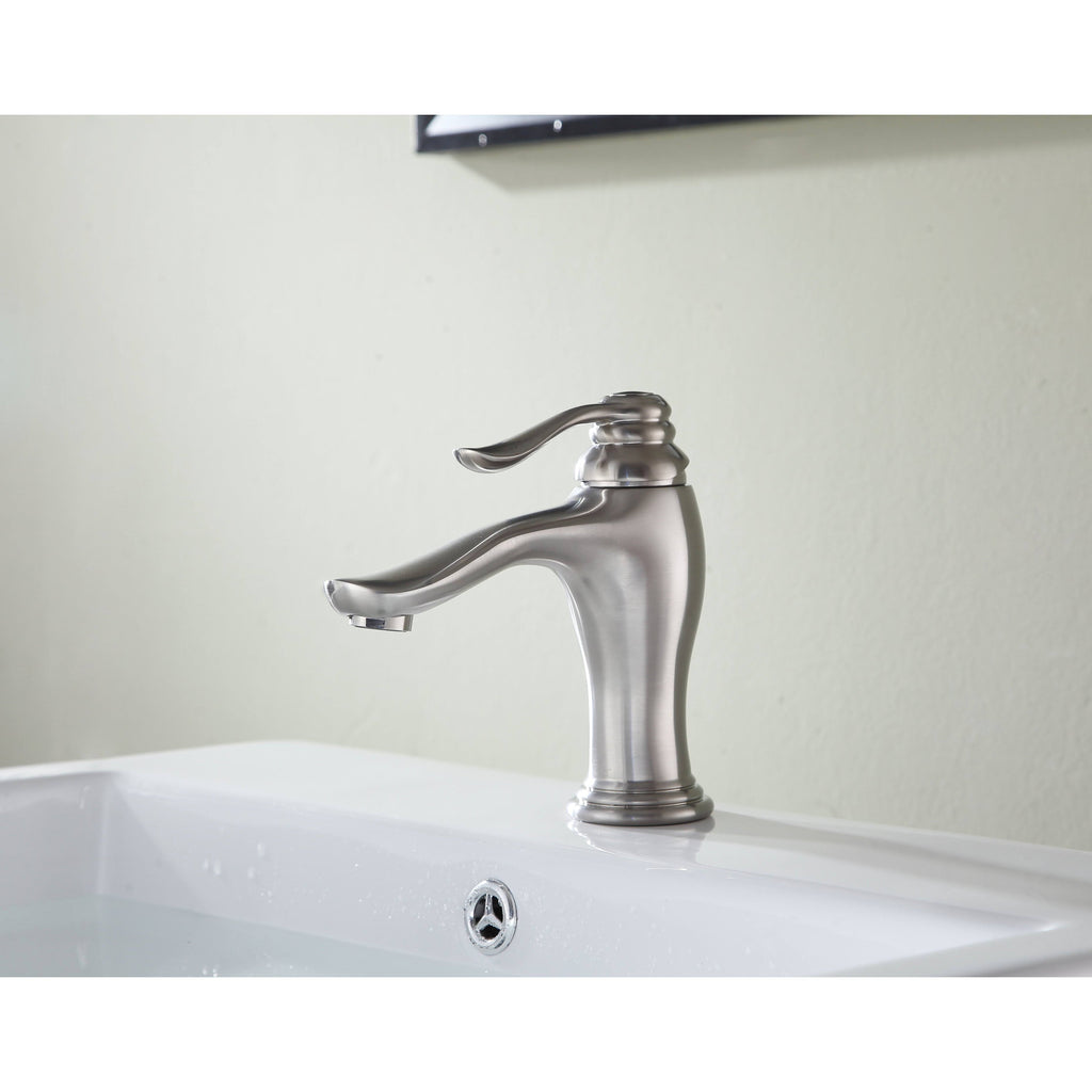 Brushed Nickel Single Hole Single Handle Bathroom Faucet B582288