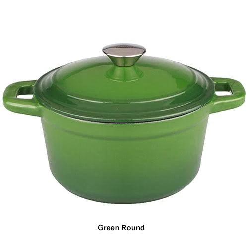 5 qt Blue Cast Iron Oval Covered Casserole Q80593