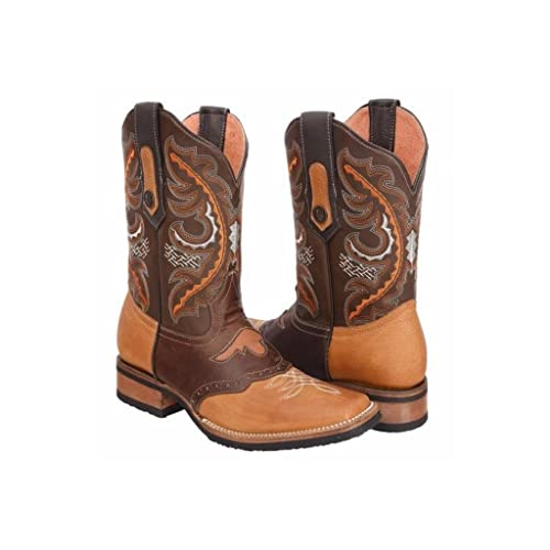 Square Toe Cowboy Boots in Genuine Leather T218219