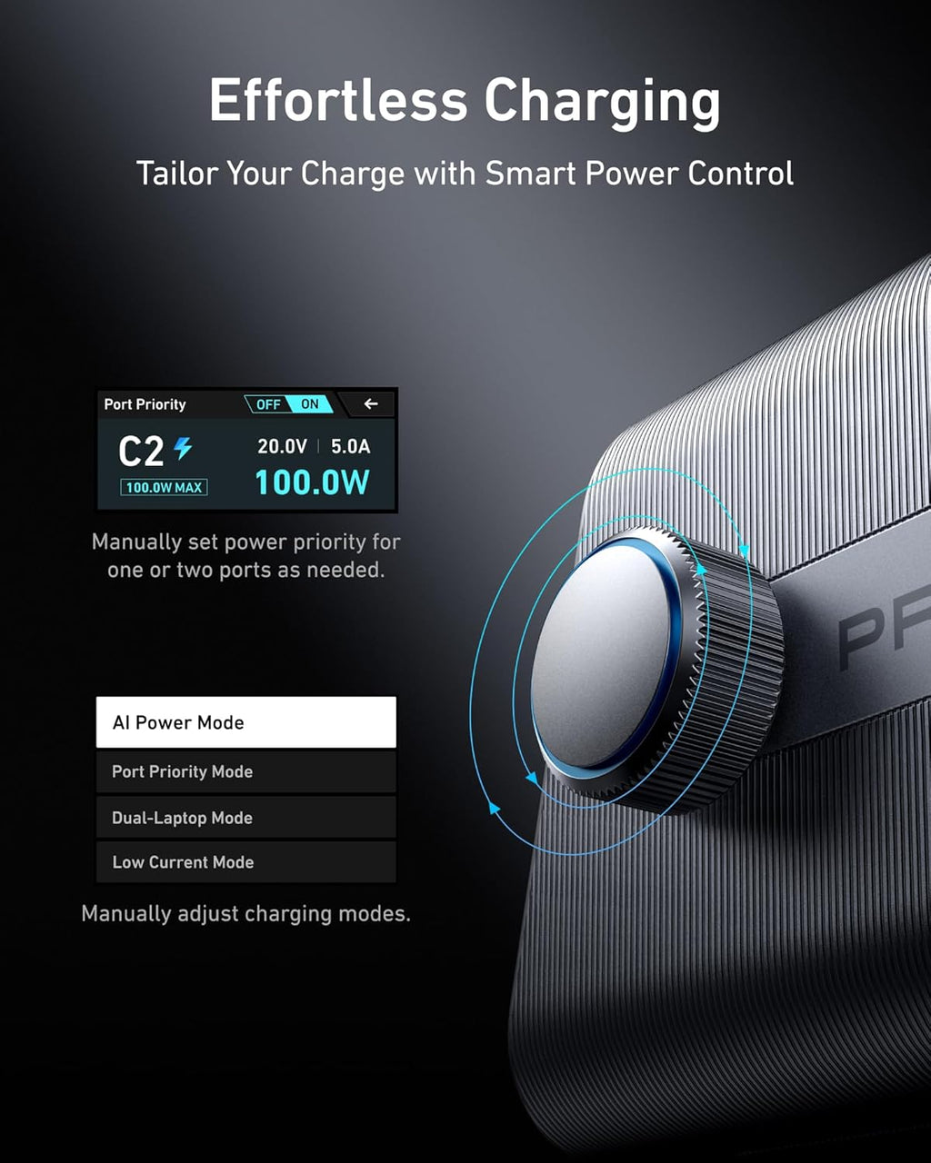 250W 6-Port GaN USB-C Charger with LCD Display K92623