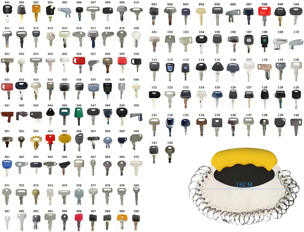 142PC Ignition Keys for Heavy Construction Equipment X381