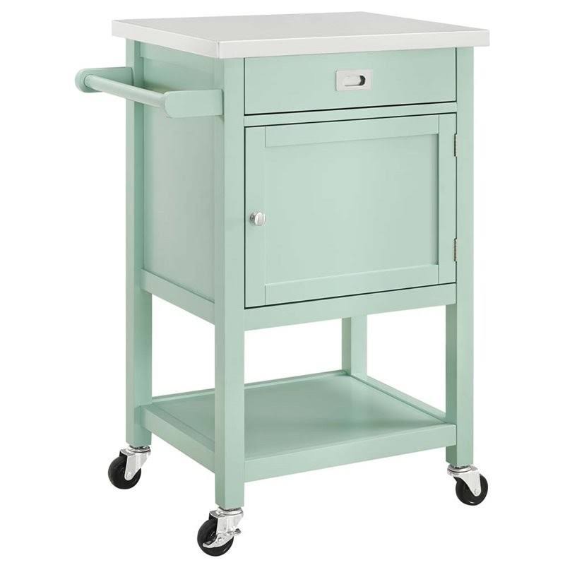 Light Green Stainless Steel Top Kitchen Cart D8750