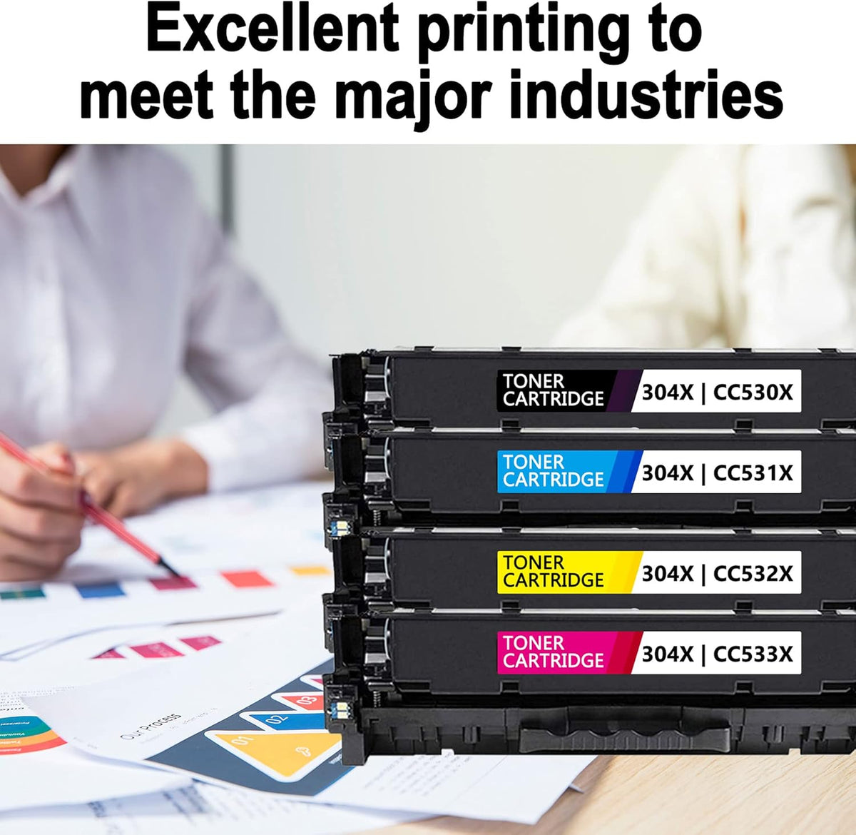 6 Pack Compatible Remanufactured Toner Cartridge Replacement O268496