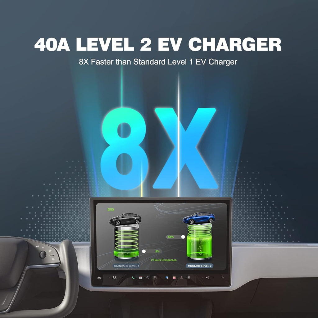 Level 2 Portable EV Charger 240 Volt 40 Amp 25ft Cable K2103