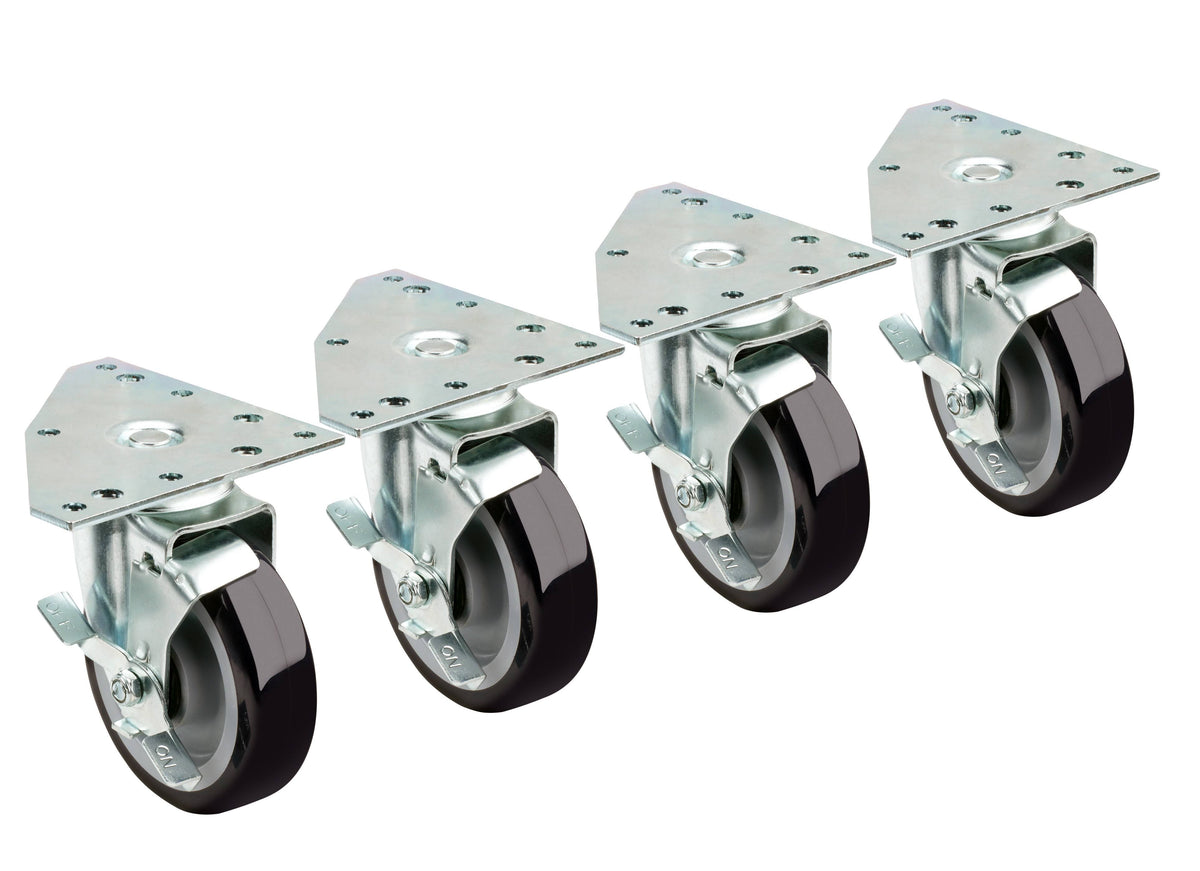 Heavy Duty Plate Caster 5 Wheel Set of 4 P74840