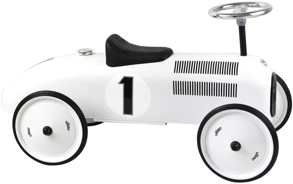 Metal Ride-On Car White D704