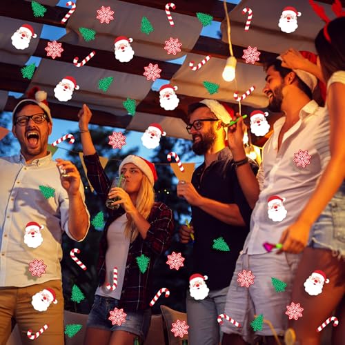 Christmas Confetti Glitter Tree Decorations Santa Claus Snowflakes Candy Canes Sprinkles D1264