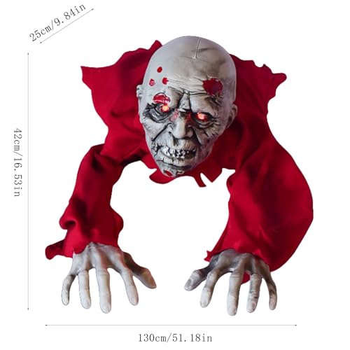 Halloween Zombie Groundbreaker Decoration with Scary Sound Glowing Eyes C14427
