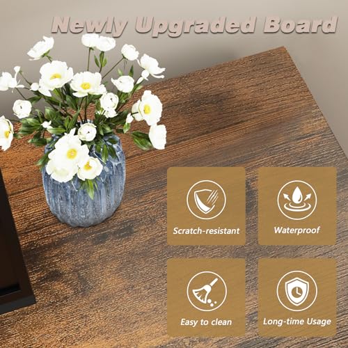 70" Modern Wood Media TV Console with Fireplace Q33339