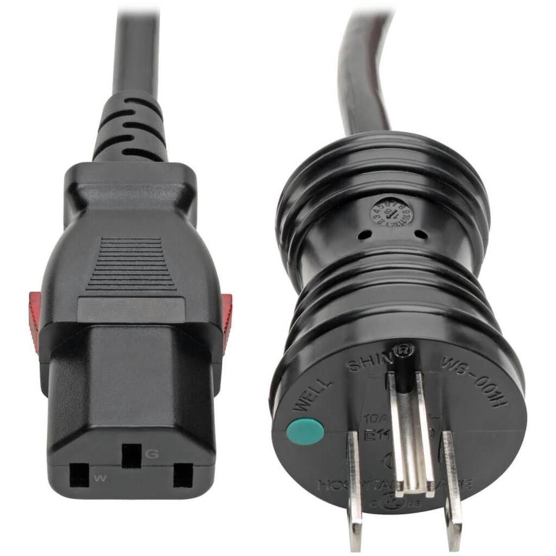 Hospital Medical Power Cord 5-15P to Locking C13 E597