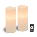 White 4 x 10 inch Flameless Pillar Candle Set, 2 Pack M55414