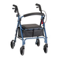 Blue Aluminum Rolling Walker Weight Capacity 300 lbs D2056