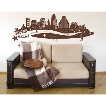 Gray 47in x 16in Cityscape Wall Decal T427269
