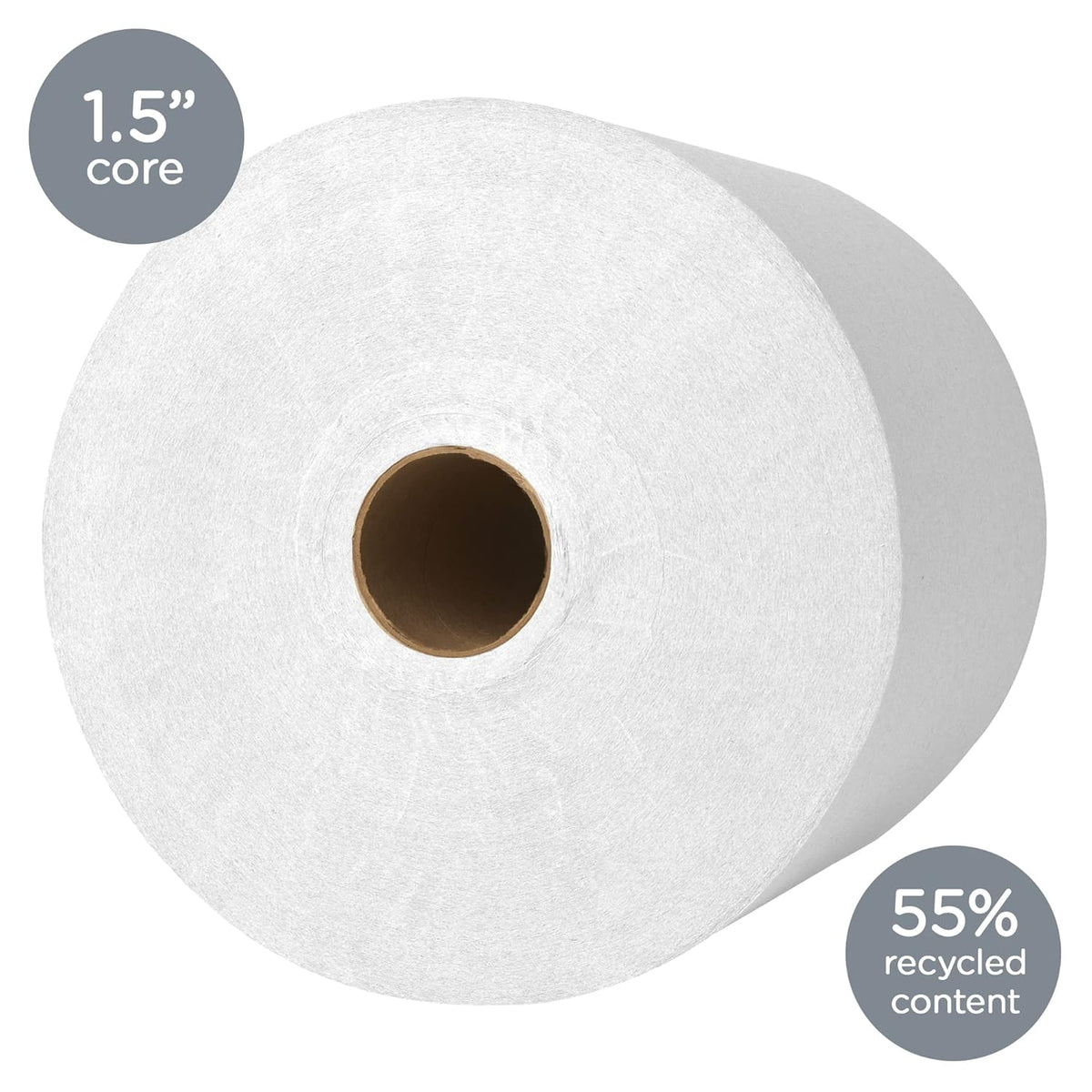 White Hard Roll Paper Towels 12 Rolls O329