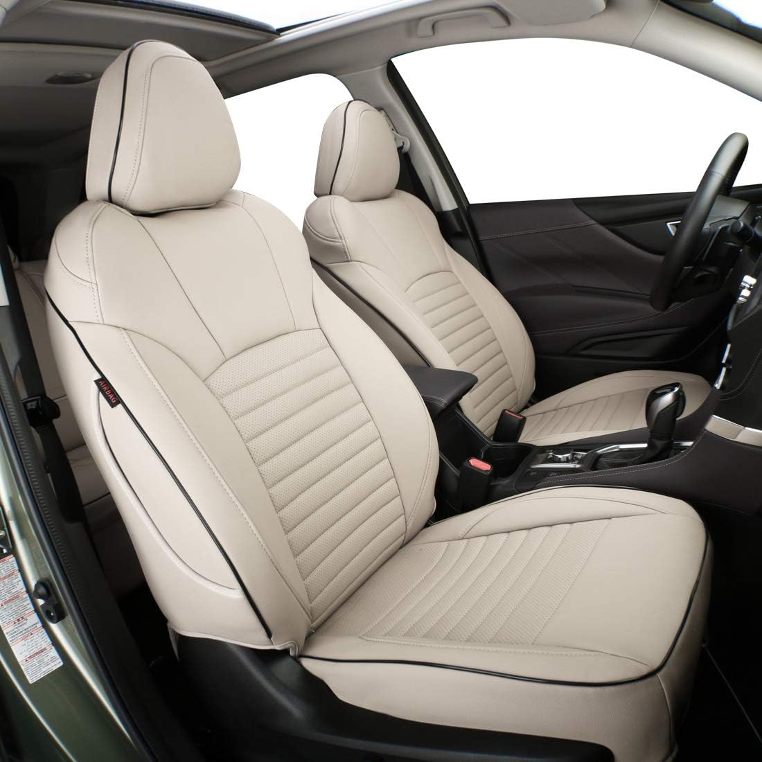 Custom Fit Full Set Car Seat Covers Leatherette Black X45343