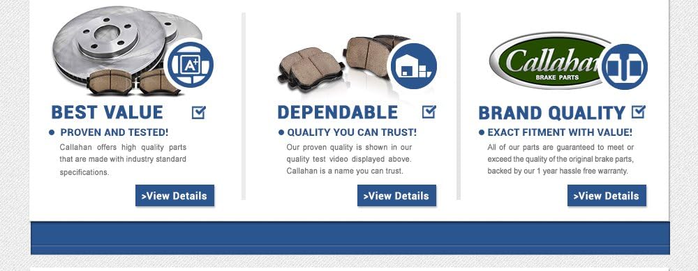 5 Lug Brake Rotors + Ceramic Brake Pads + Hardware Y477532
