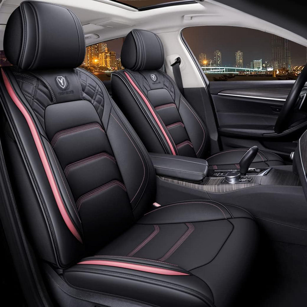 Leather Car Seat Covers 5 Seats Full Set D348351