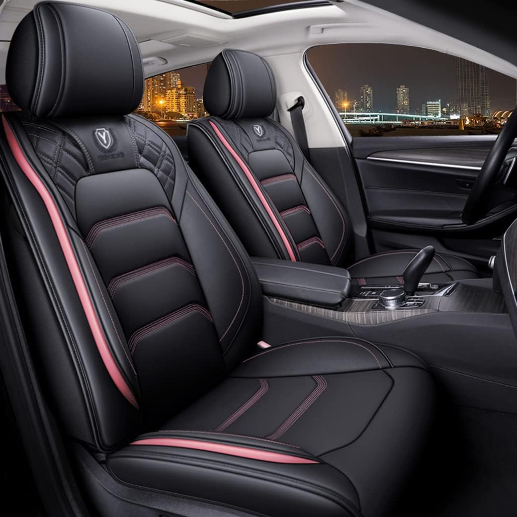 Leather Car Seat Covers 5 Seats Full Set D348351